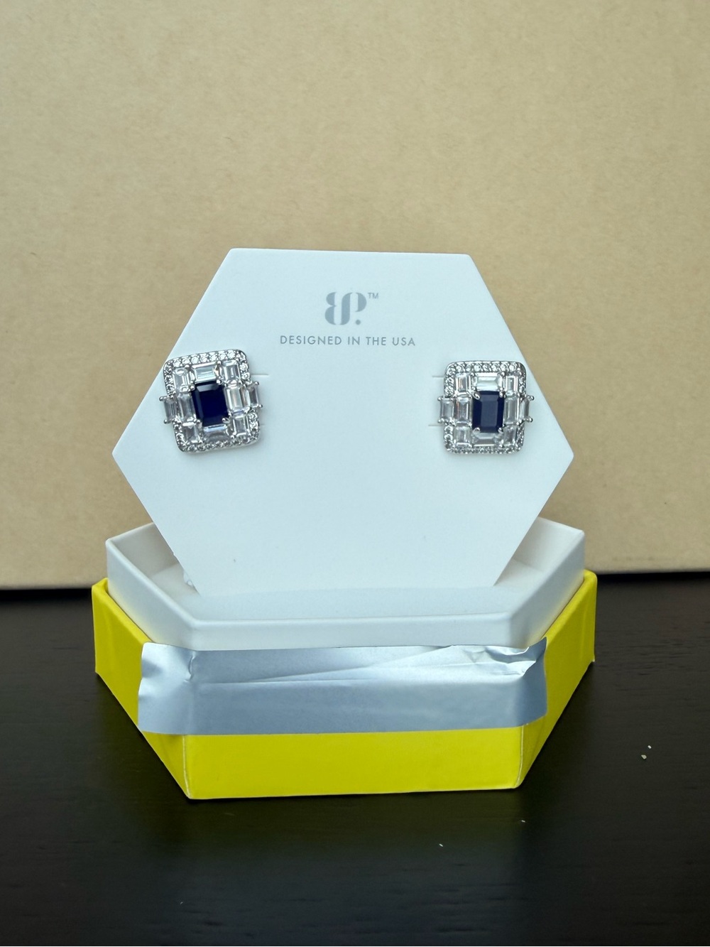 Bomb Party Sapphire & Rhodium Earrings